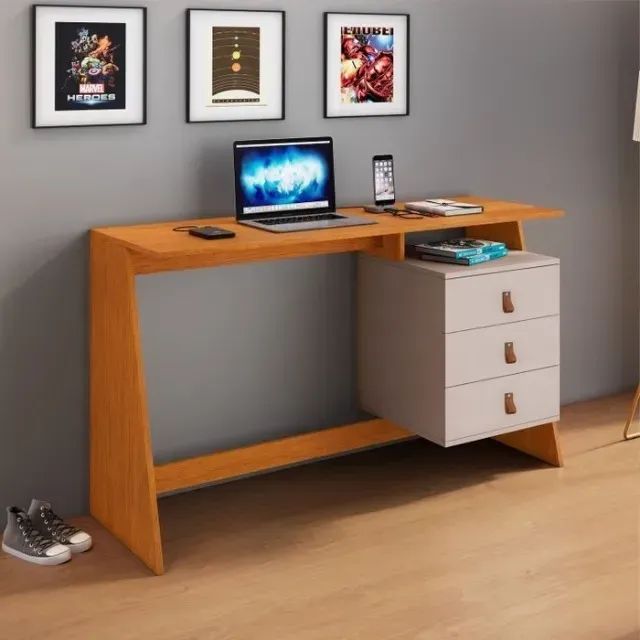 Escrivaninha Gaby Cinamono/Off White - JCM MOVELARIA - Foto 3