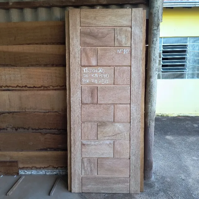 PORTA 80 CM MACIÇA DE MADEIRA CEDRO