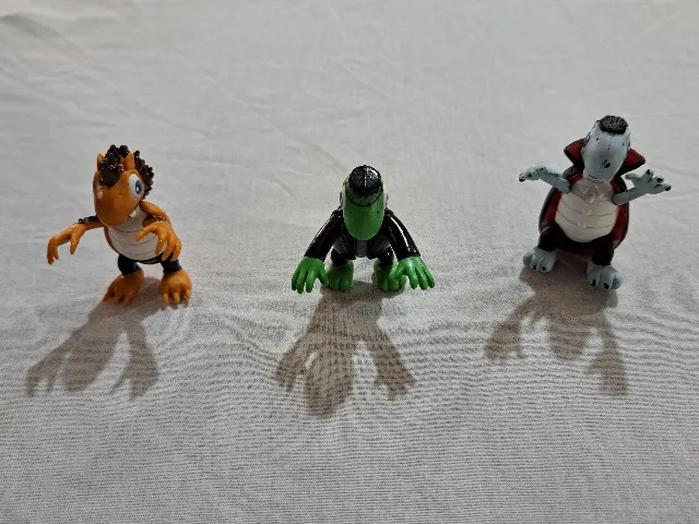 Miniaturas Monstros Divertidos Tortuguita Arcor - Lote com 03
