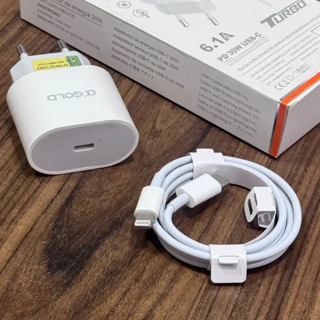 Carregador Turbo 30W com Cabo Tipo-C Lightning - Rápido e Compatível com iPhone e iPad - Foto 4