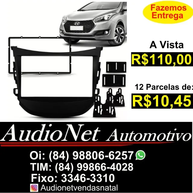 Moldura De Painel 2 Din Multimidia Dvd Mp5 Hyundai Hb20 2012 2013 2014 2015 2016 2017 2018