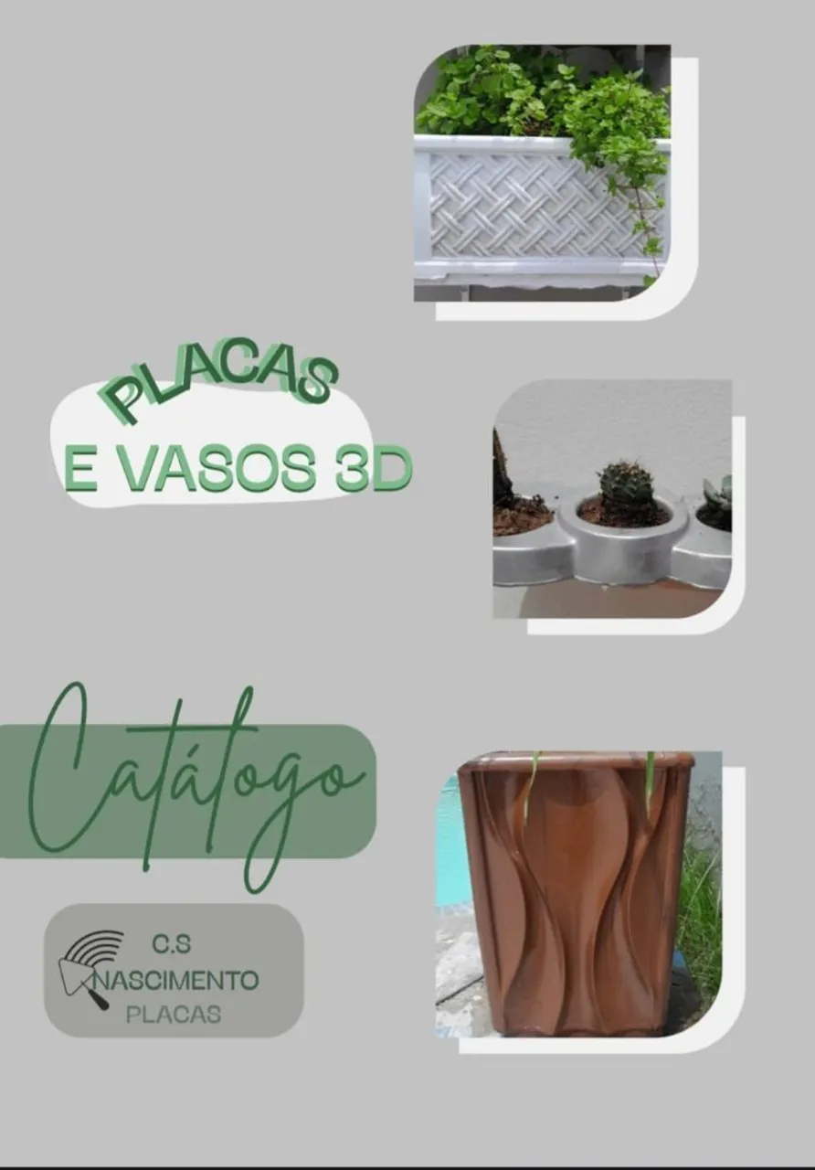 Vende-se vasos de cimento + gesso.