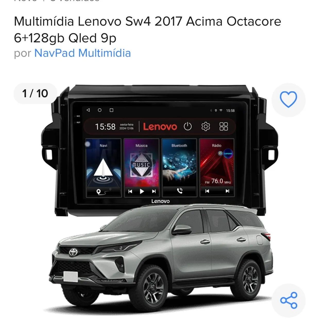 Multimídia Lenovo Sw4 2017 Acima Octacore 6+128gb Qled 9p - Foto 3