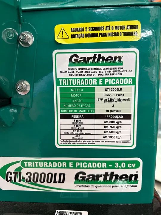 Triturador e picador GTI-3000LD 3cv - Foto 5
