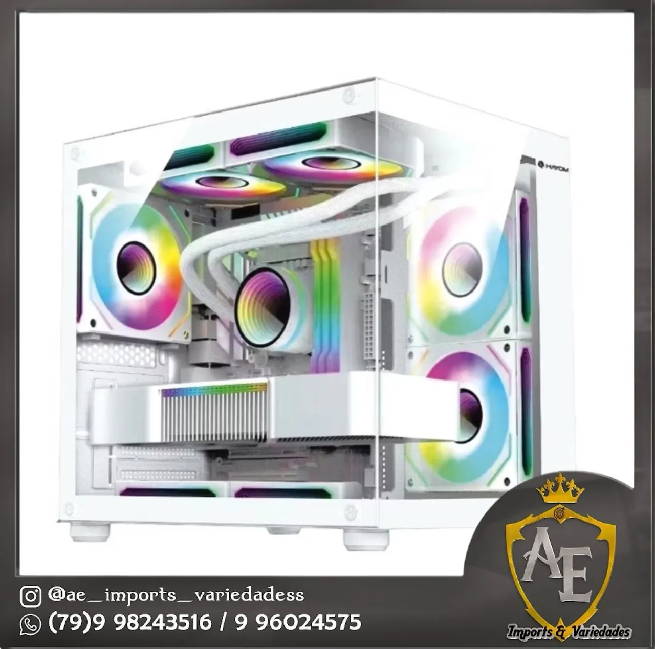 Gabinete Gamer PC com Cooler RGB e Design Moderno