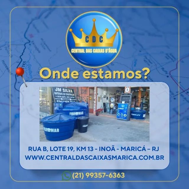 Caixa D`Água Multiuso Piscina1.000L Fibromar Nova - Foto 6