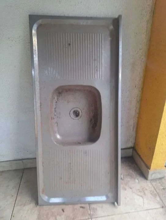 Pia de cozinha em aço inox 1,20
