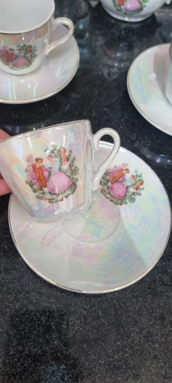 Jogo de chá porcelana com 8 peças - Foto 5