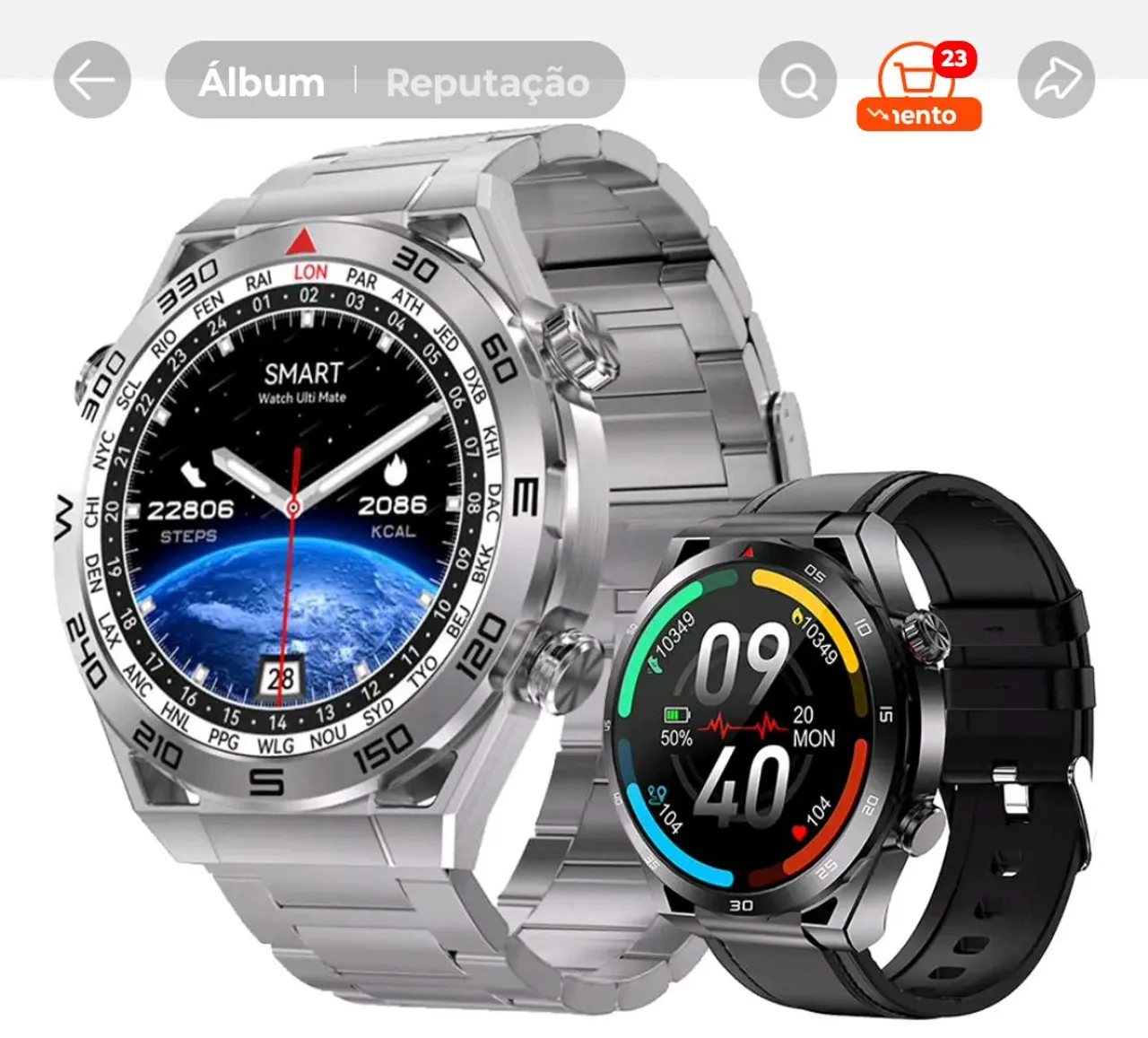 Smartwatch Esportivo - Design Elegante e Moderno