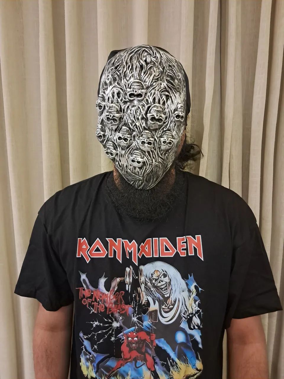 Máscara Halloween Caveira Punk