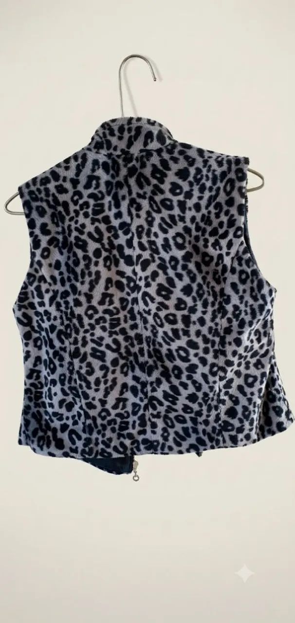 Colete animal print Preto e cinza - Foto 2