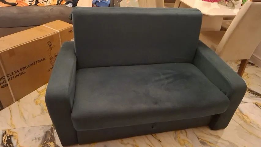 Sofá cama 2 lugares com baú - Excelente Estado