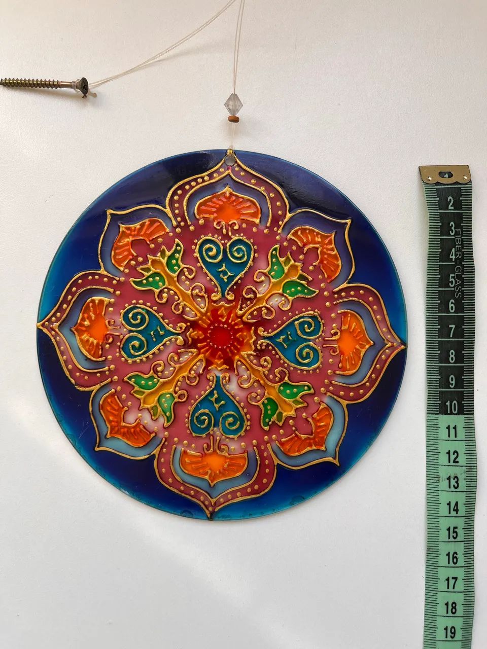 Mandala decorativa de vidro 