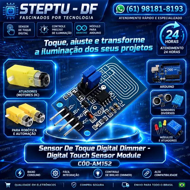 Sensor De Toque Digital Dimmer - Digital Touch Sensor Module Arduino Automação COD-AM152  