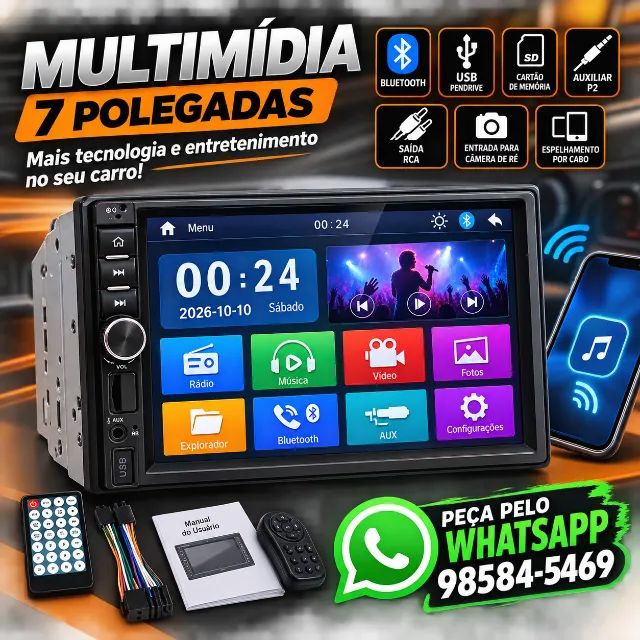 Central Multimídia 7 polegadas / fazemos entregas !