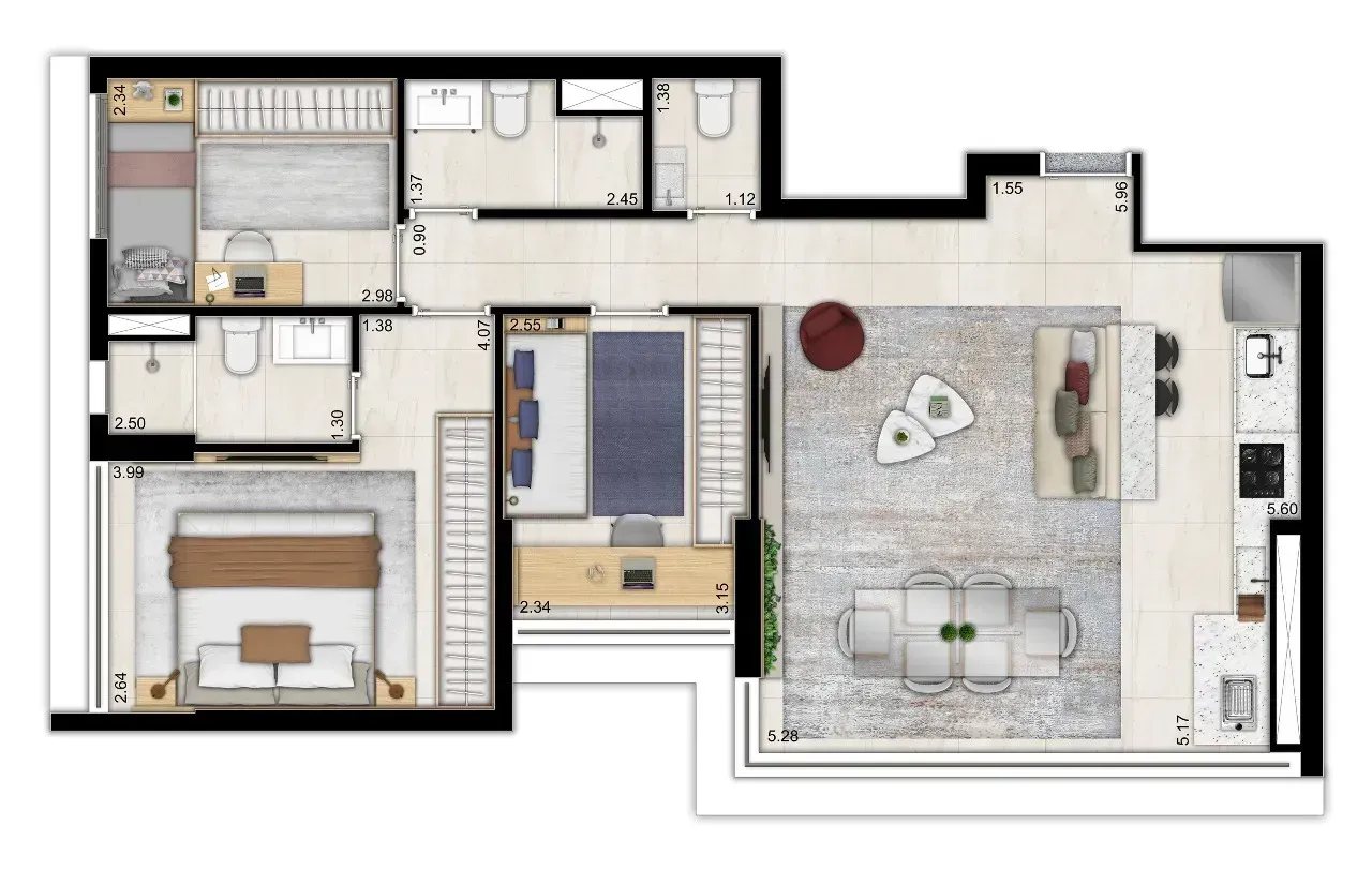 PLANTA 79m²