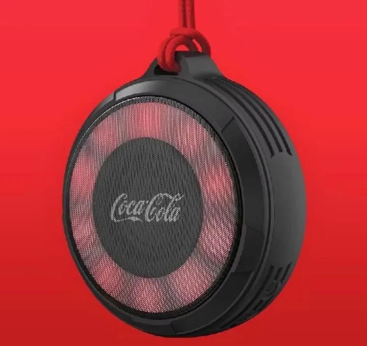 Caixa de Som Portátil Coca-Cola Bass Speaker 5W com Blue