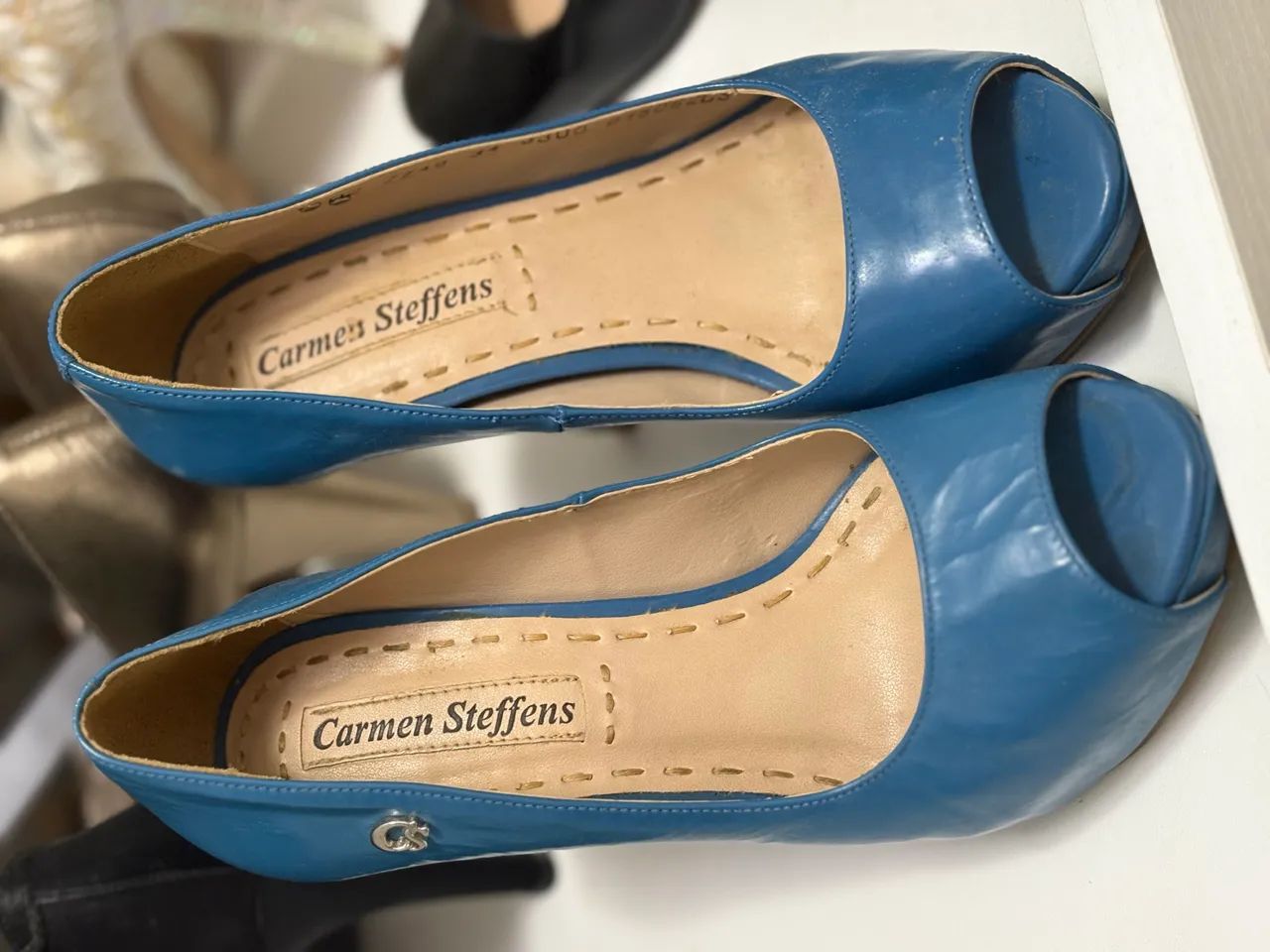 Salto em couro legítimo- Carmen Steffens - Foto 2