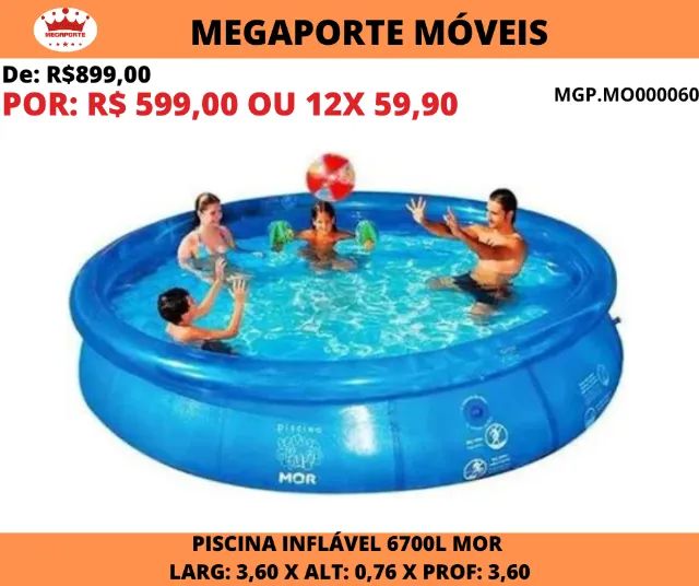 Piscina Inflável 6700 Litros Mor