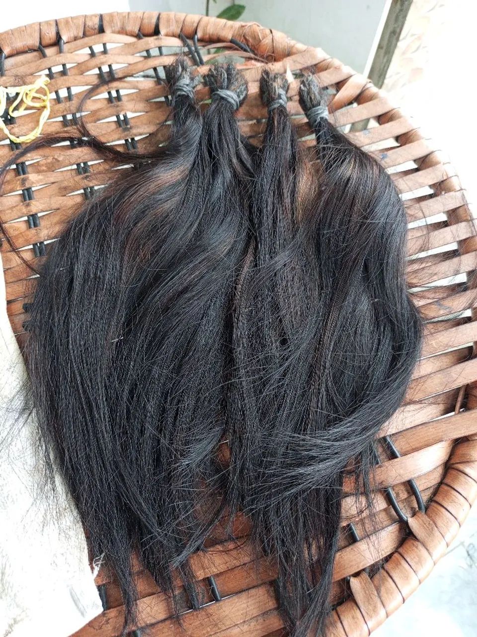 Cabelo humano médio já com aplicação 350