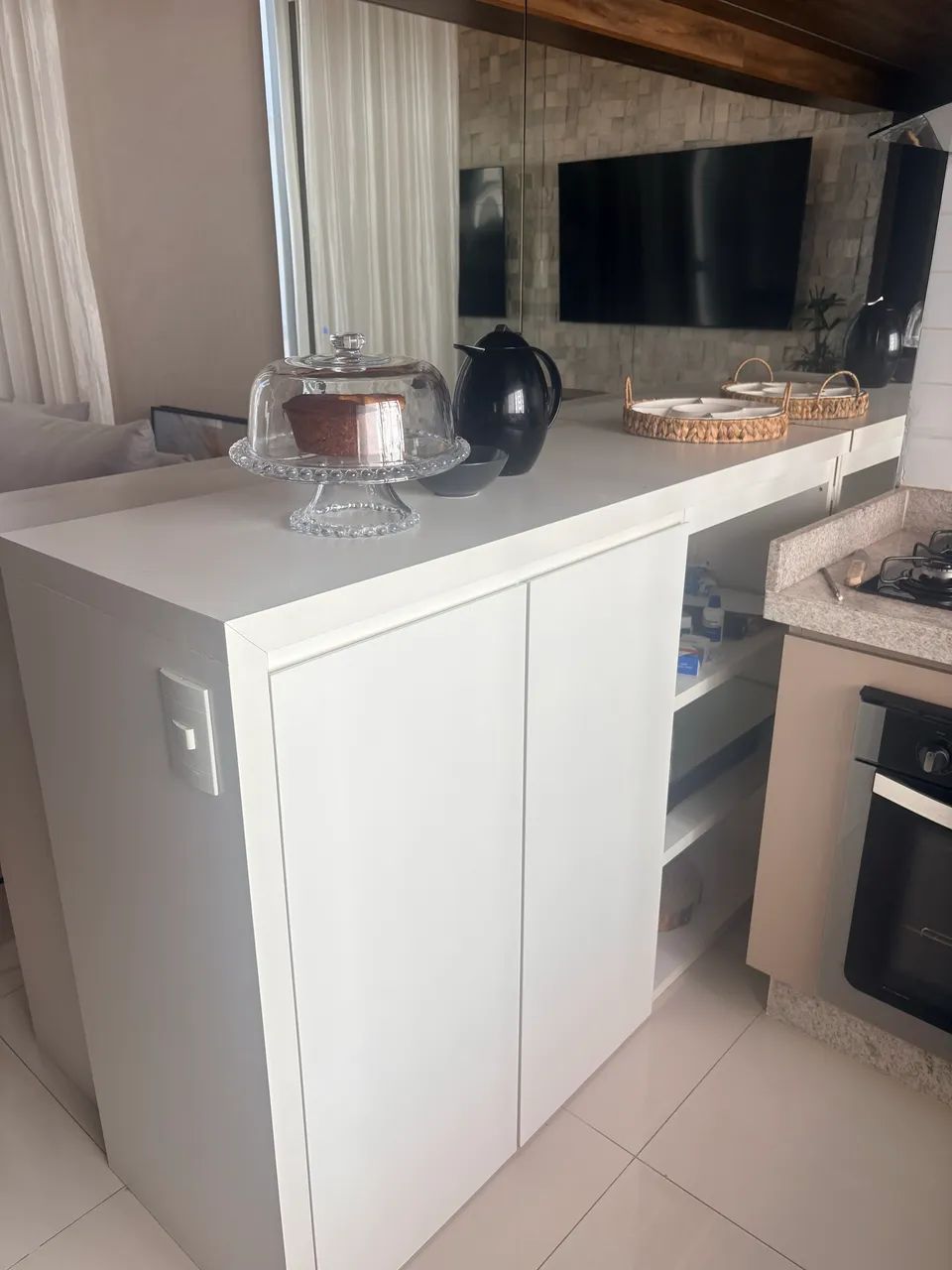 Banquetas + Balcão Extensível /Armário - Foto 3