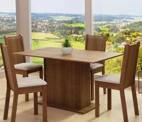 Mesa de Jantar com Cadeiras - Seminova e de Alta Qualidade