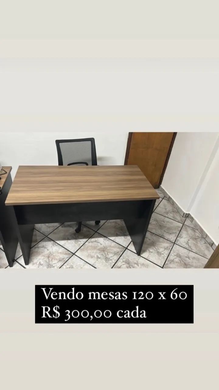 Mesa escritório retangular