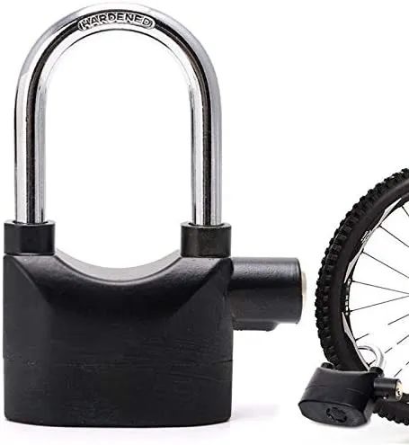 Cadeado com Alarme Sirene Grande Anti furto 110db Som Alto Segurança *ENTREGA GRÁTIS* - Foto 6