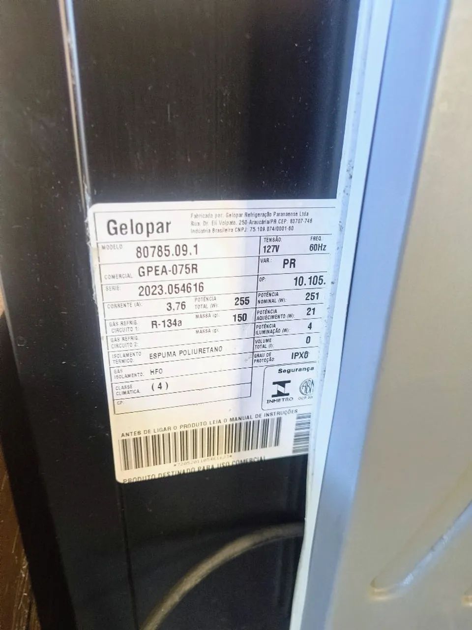 Expositor refrigerado gelopar 127v novo - Foto 4