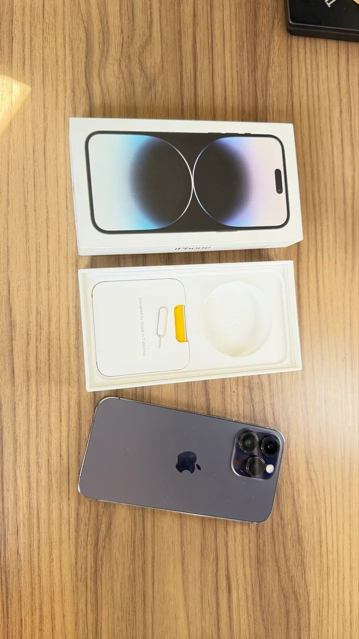 iPhone 14 Pro Max 256 roxo com caixa - Foto 5