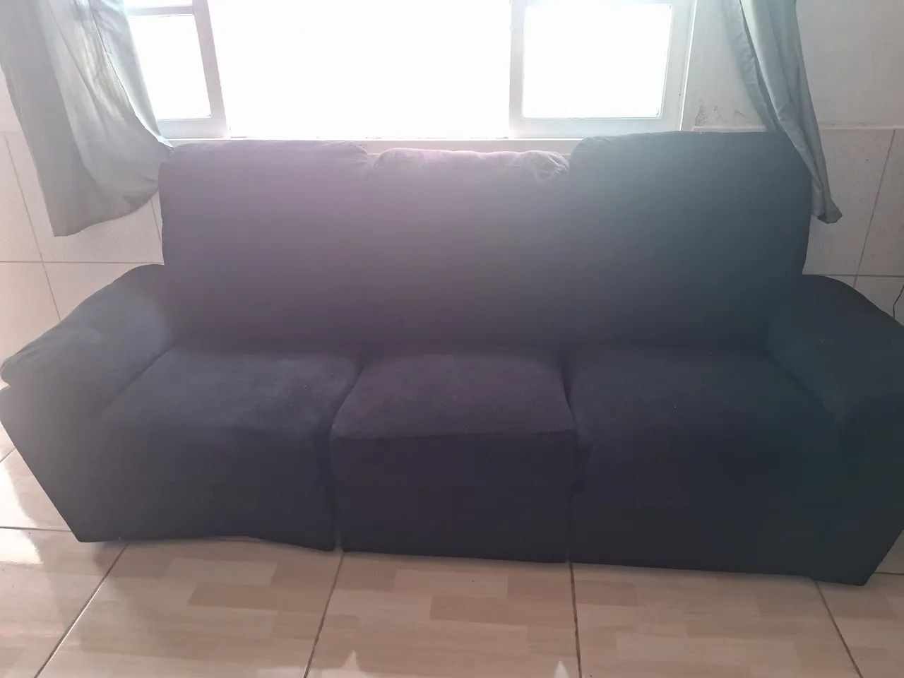Sofá 3 lugares modulo, encaixado, super prático.   - Foto 3