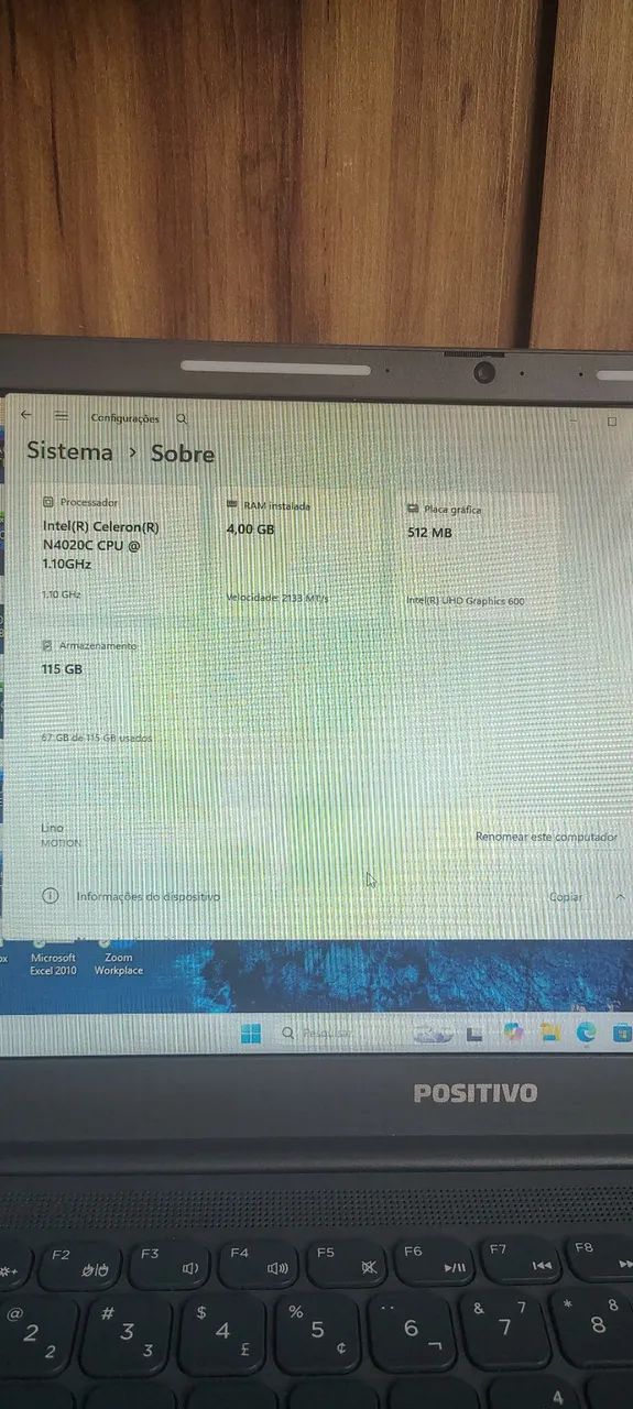 Notebook Positivo Vision C14 Lumina Bar Intel Celeron 4GB  - Foto 5