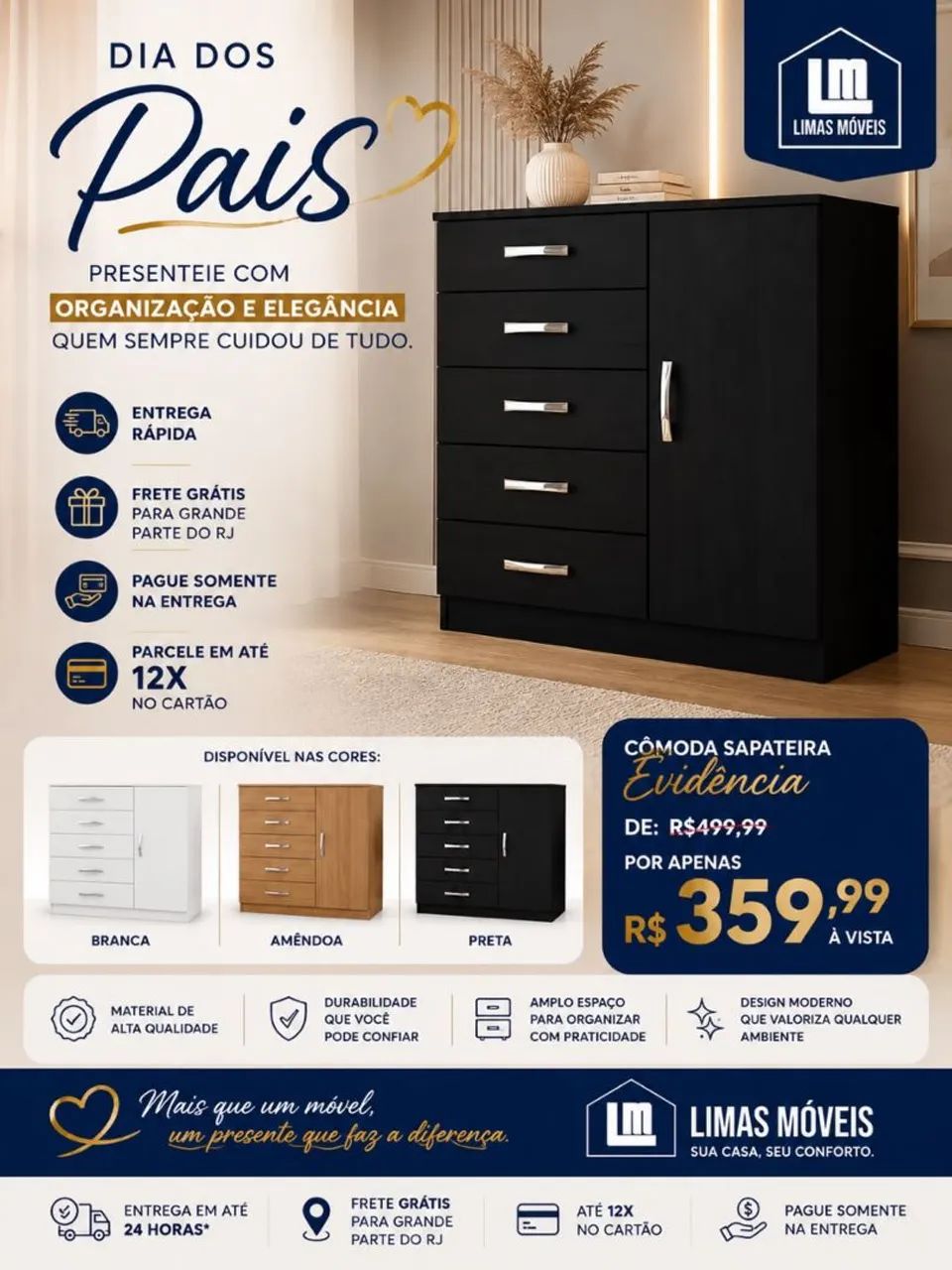 Cômoda Sapateira frete grátis alguns bairros 