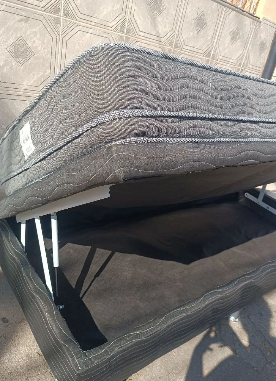 Cama box solteiro baú mostruário Com Colchão  - Foto 4