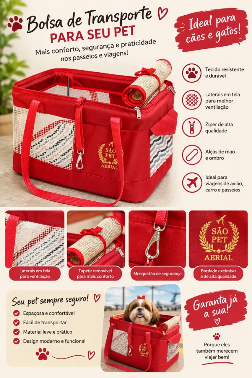Bolsa de transporte pet 
