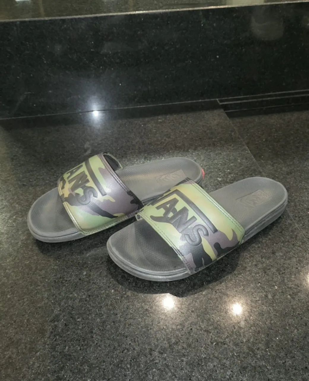 Chinelo Vans Mn La Costa Slide Camuflado/Verde