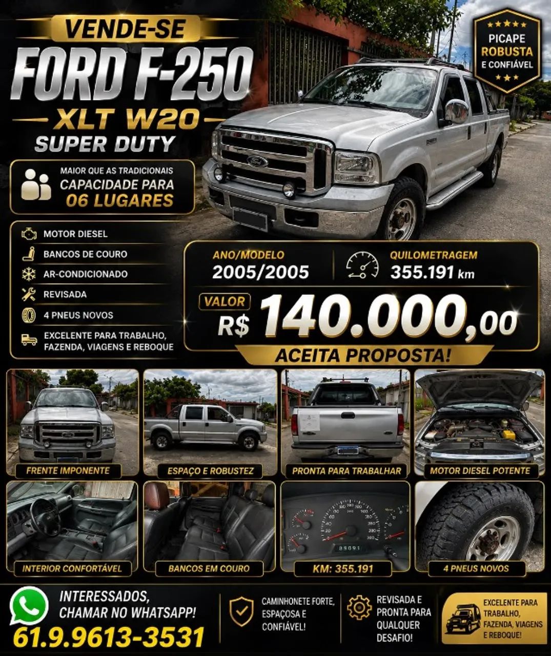 Ford F-250 F-250 XLT 4.2 TB Diesel 2005