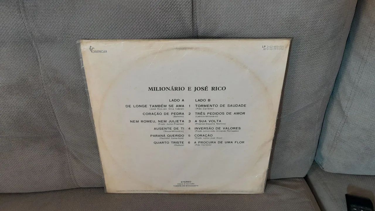 Disco de vinil milionário e José rico  - Foto 2
