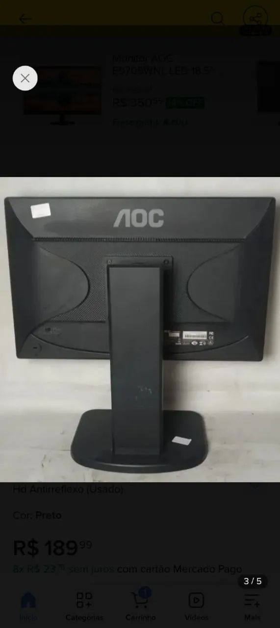 Monitor AOC 20" - Foto 2