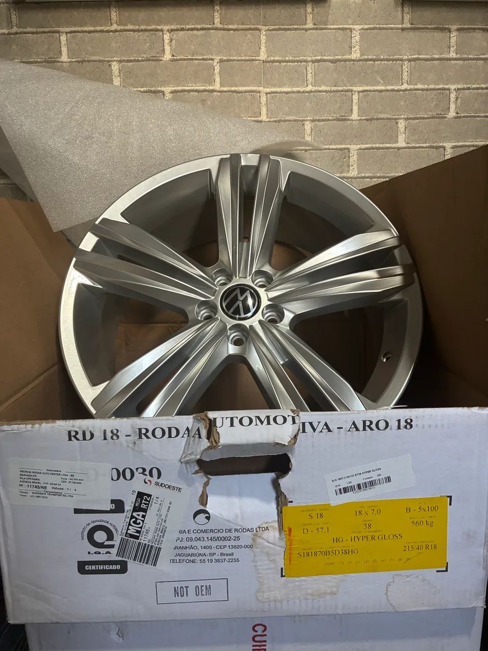 Rodas tiguan aro 18 furação 5/100 Na caixa  - Foto 2