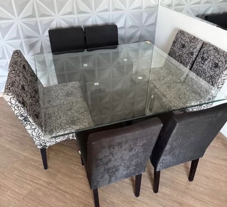 Mesa de vidro 1,5 x 1,5