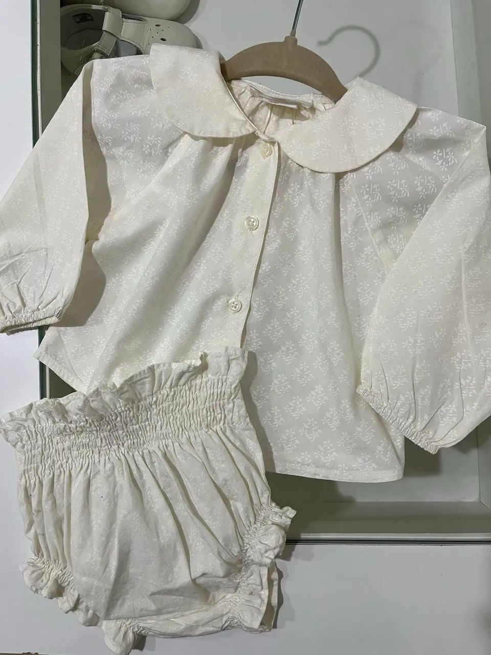 Conjunto Zara home baby camisa e bloomer - Foto 3