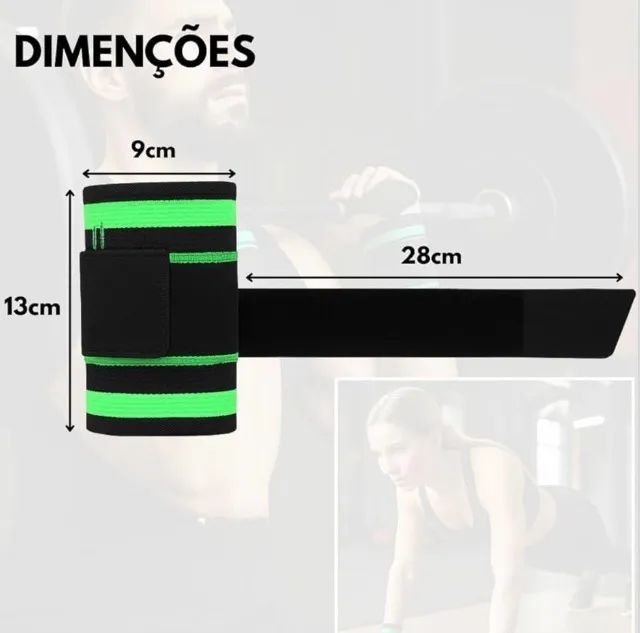 Munhequeira de Compressão para Punho e Pulso Ajustável com Velcro. - Foto 3