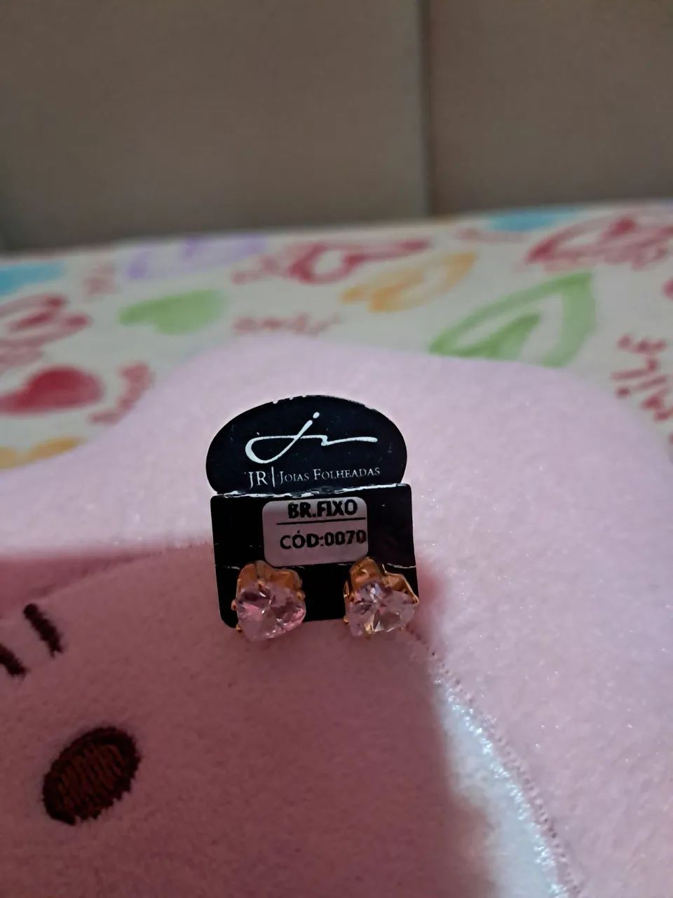 Brinco de coraç ão, Joias Folheadas (JF), nunca usado - Foto 2