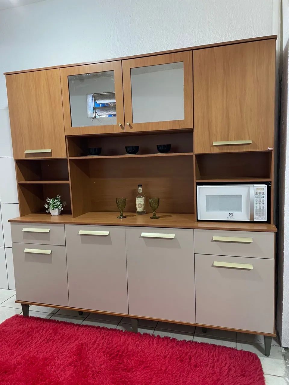 Armário de Cozinha 100%MDF com vidro Reflecta