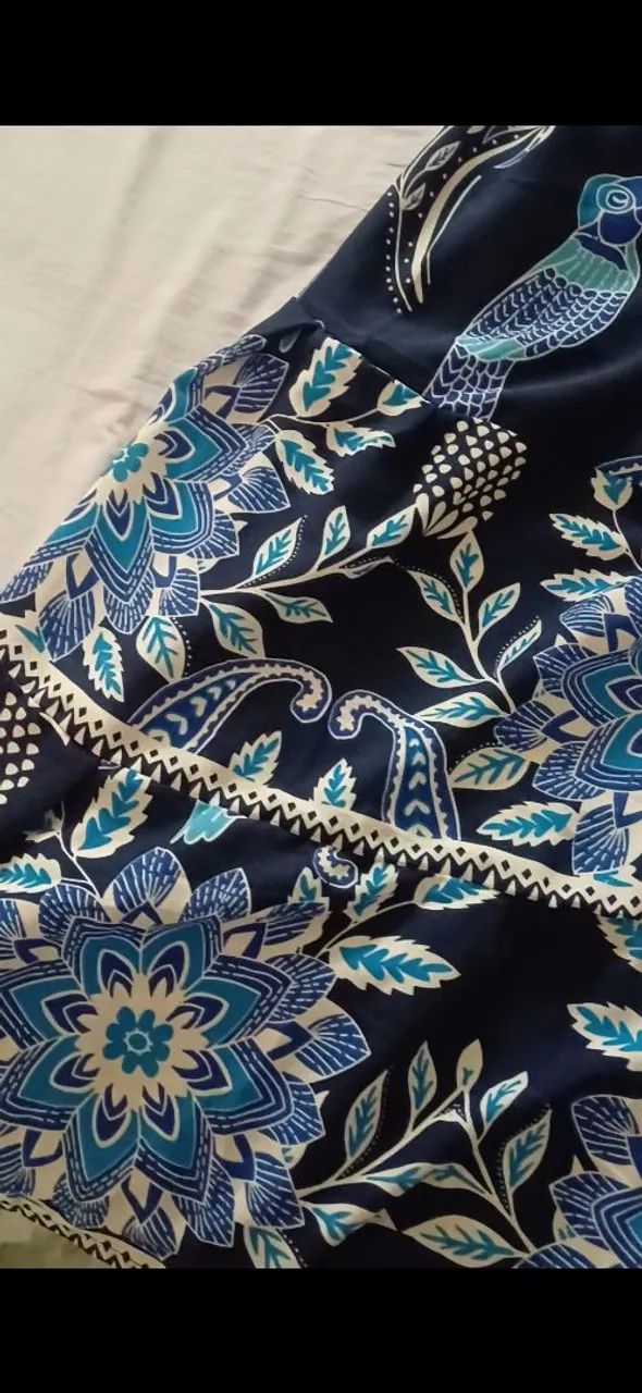 Vestido estampado longo