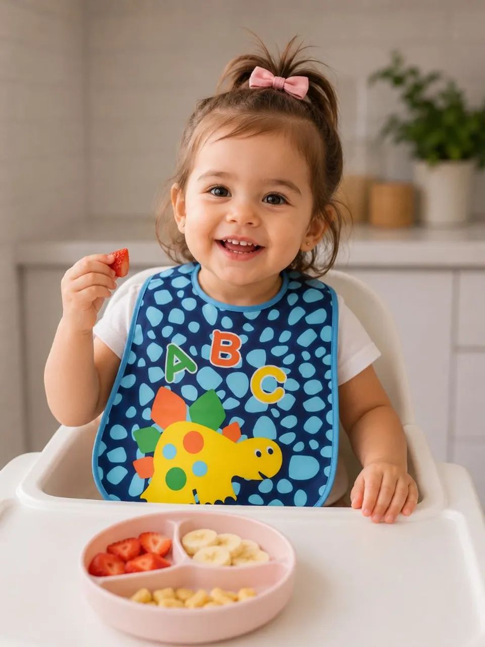 Babador Infantil Impermeável Com Bolso Coletor - Foto 3