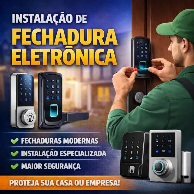 Colocamos fechadura eletrônica no lugar 149,00