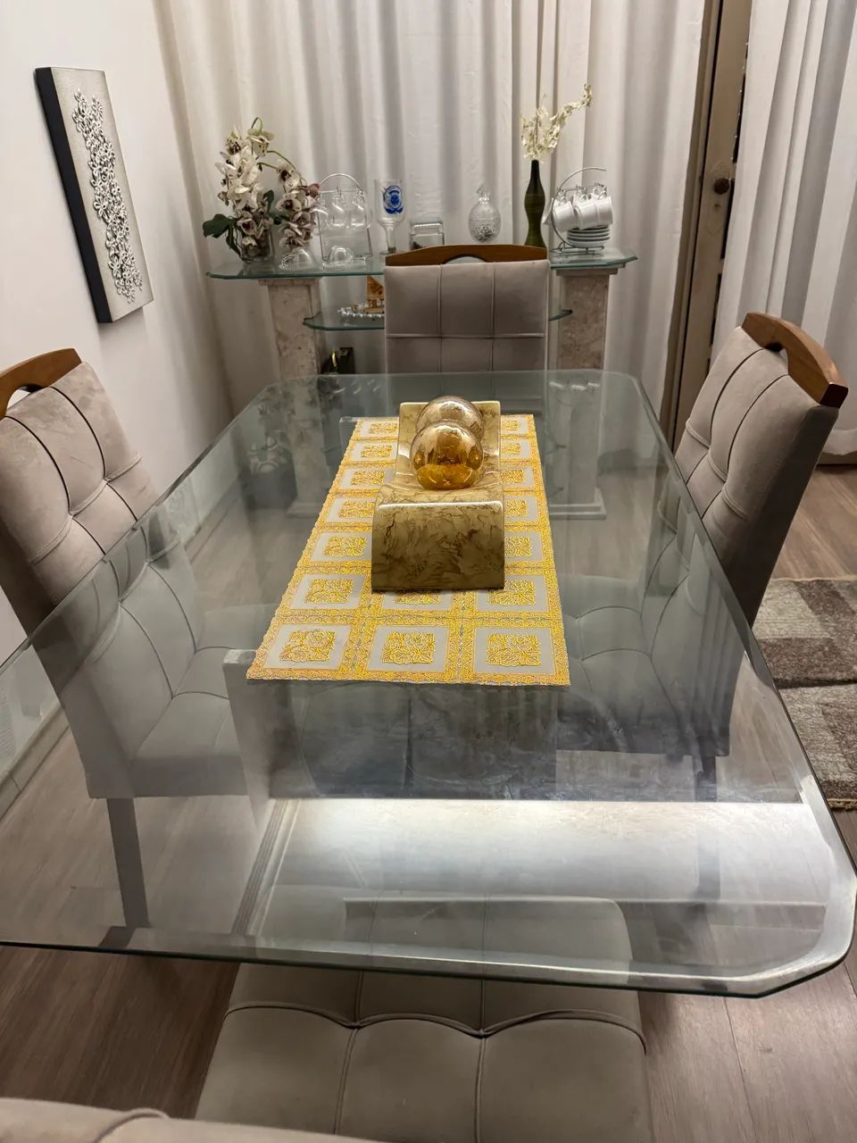 Mesa de jantar 4 cadeiras com aparador  - Foto 4