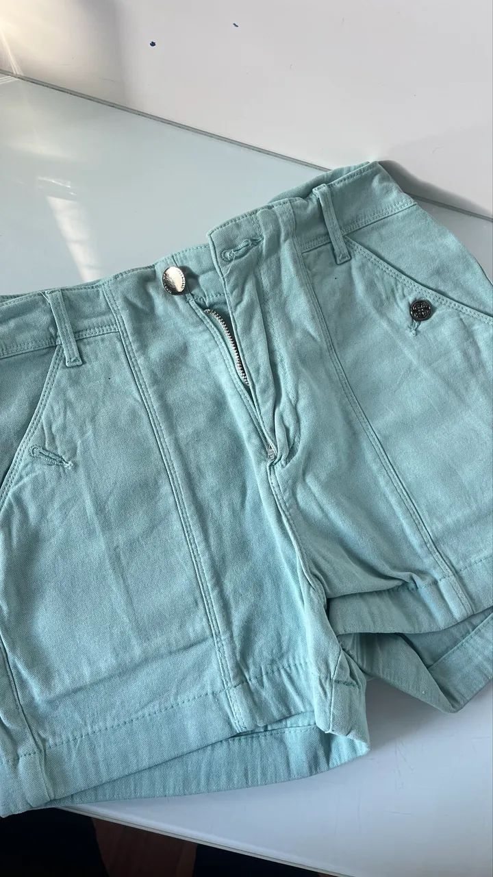 Short jeans verde 